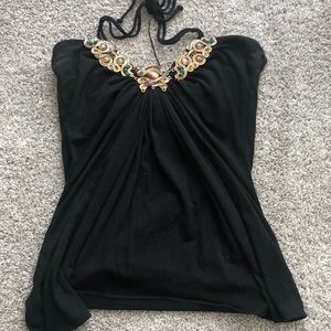 Sky brand emblem halter top